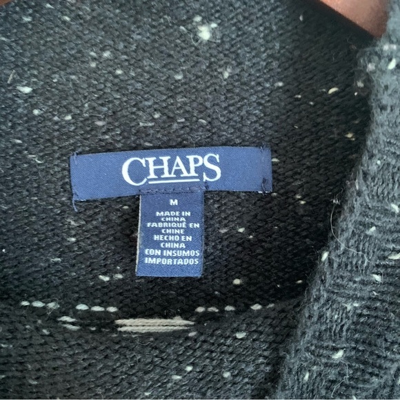 Chaps Women's Mock Neck Fair Isle Sweater Sz M - Picture 6 of 9